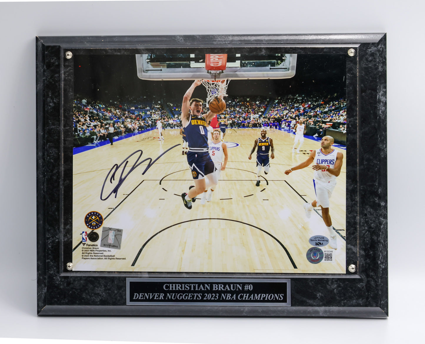 Christian Braun Autographed Denver Nuggets 8x10 Photo With Plaque –  Latitude Sports Marketing